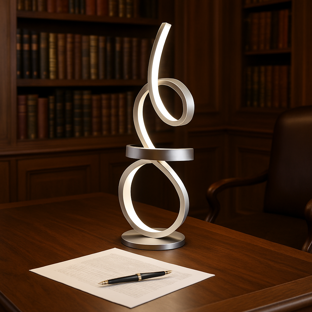 Amsterdam Elite Touch Dimmer LED Table Lamp in Polished Silver