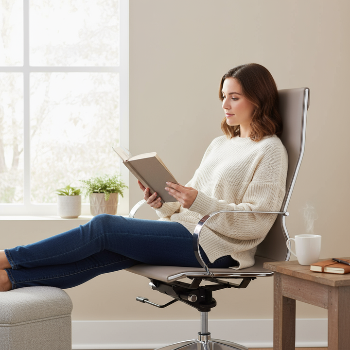 Glider High Back Office Chair Taupe