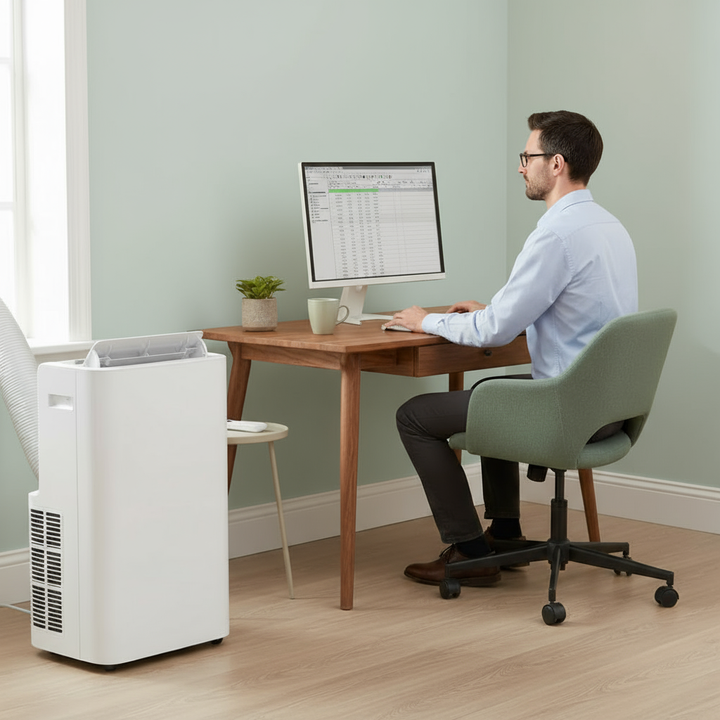 HOMCOM 12000BTU Portable Air Conditioner w/ Cooling, Dehumidifier & Ventilating, Portable AC Unit w/ Remote Control, 3 Fan Modes, 24-Hour Timer, White