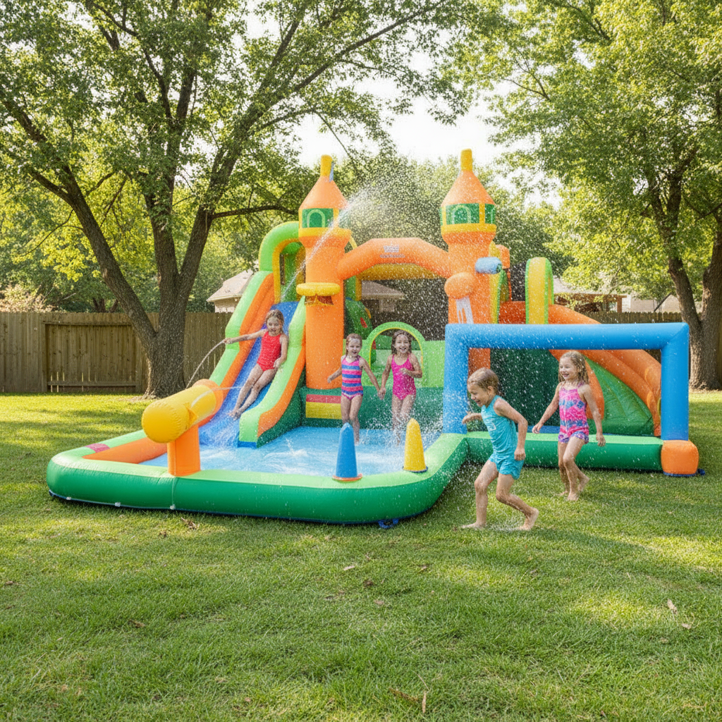 Kids Inflatable Water Slide for Yard Lawn (Without Blower)