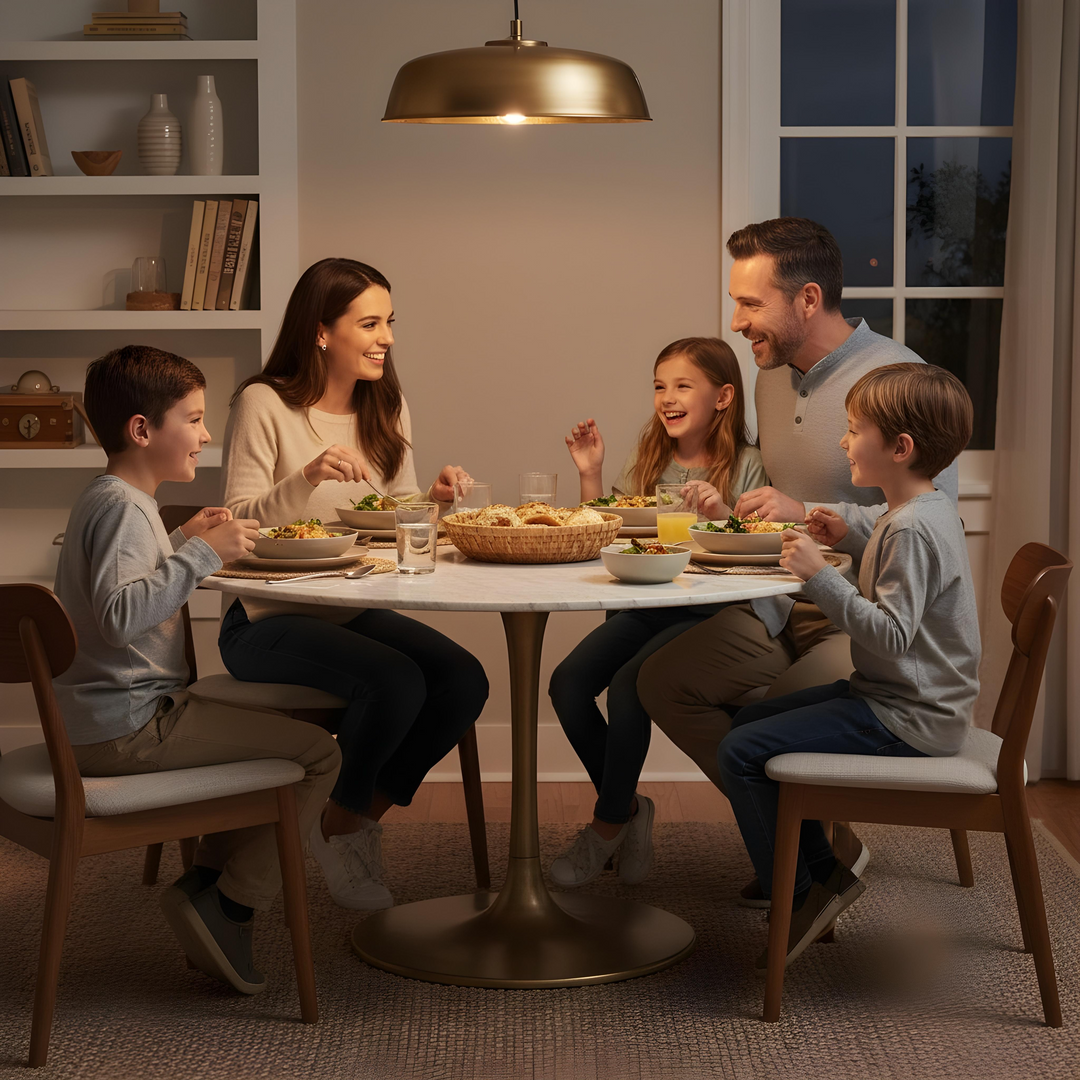 Fullerton Dining Table White & Gold