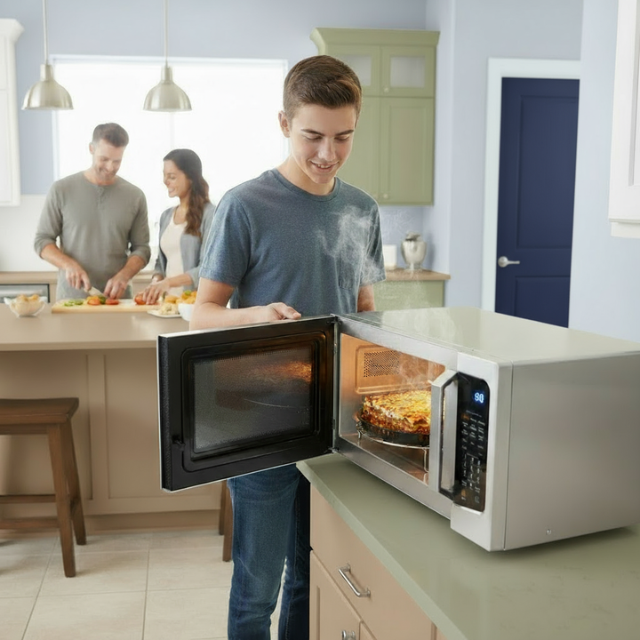 4-in-1 ML-EC42P(SS) Countertop Microwave Oven, Smart Sensor, Convection, Air Fryer Combo, Mute Function, Position Memory