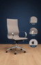 Glider High Back Office Chair Taupe