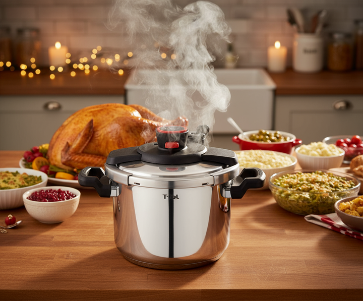 Clipso Stainless Steel Pressure Cooker 8 Quart, Induction Compatible, Secure locking System, One Hand System