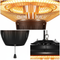 VEVOR Hanging Patio Heater, 1500W Outdoor/Indoor Electric Space Infrared Heater, IP34 Protection Ceiling Heater with 23.6 inch Pull Cord & 20 inch Adjustable Chain, for Porch,Patio,Dining Room,Studio