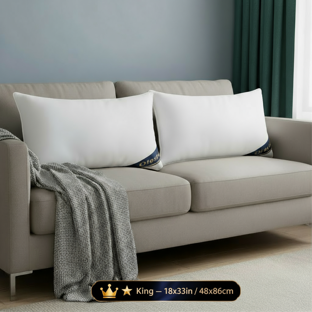 Bed Pillows Blue, 2pack