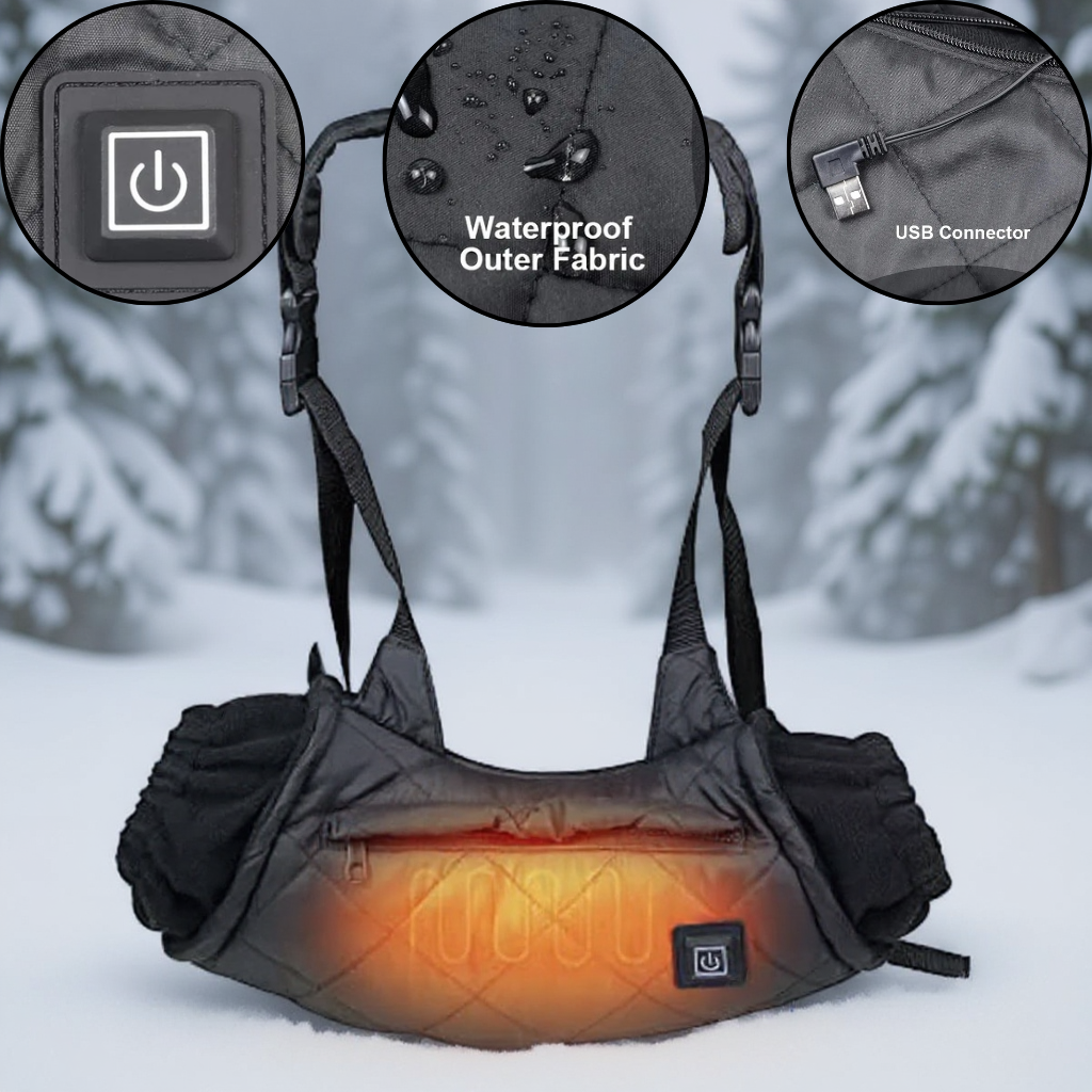 TrailHeat USB-Powered Heated Hand Muff – 3-Level Electric Warmer Pouch | Outdoor Sports & Hunting Gear | Trufairs