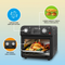 Plum Chef Air Fryer, 13QT Multifunctional Convection Toaster Oven Air Fryer Combo, 360° Hot Air Circulation for Healthy Oil-Free Cooking, Adjustable Time & Temp Control, Stainless Steel Contertop Oven