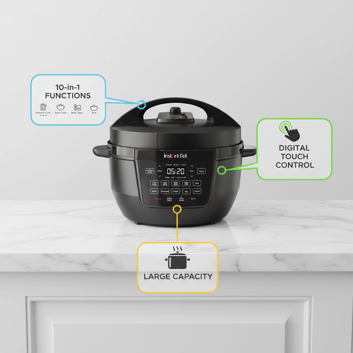 7.5 Qt Large Pressure Cooker with 7-in-1 Multicooker Settings