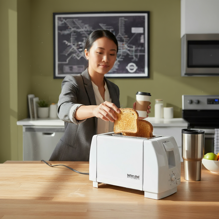 Better Chef 2-Slice Toaster with Pull-Out Crumb Tray