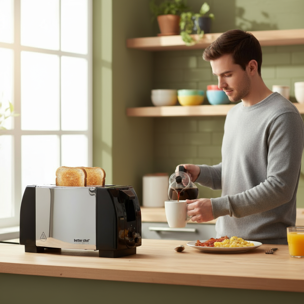 Better Chef 2-Slice Toaster with Pull-Out Crumb Tray