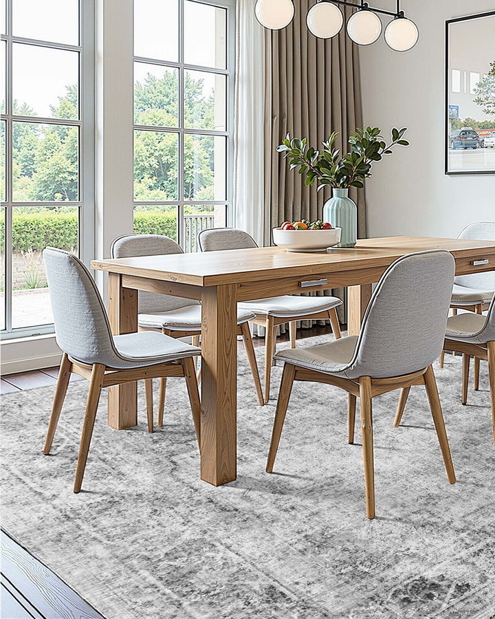 VEVOR Area Rug, 5 x 7 ft Large Washable Rug, Non-Slip and Tear-Resistant Soft Carpet, Pet & Child Friendly Modern Area Rugs, Indoor Mat for Bedroom, Office, Living Room, Kids Room, Entryway, Blue