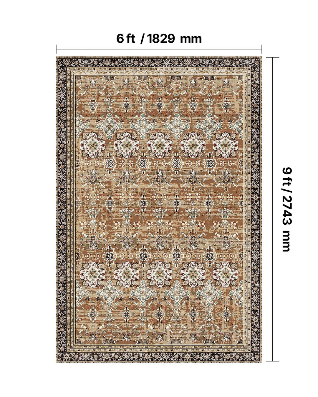 VEVOR Area Rug, 5 x 7 ft Large Washable Rug, Non-Slip and Tear-Resistant Soft Carpet, Pet & Child Friendly Modern Area Rugs, Indoor Mat for Bedroom, Office, Living Room, Kids Room, Entryway, Blue