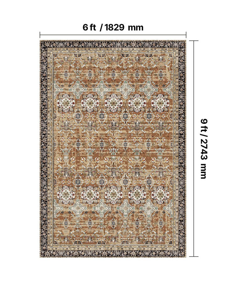 VEVOR Area Rug, 5 x 7 ft Large Washable Rug, Non-Slip and Tear-Resistant Soft Carpet, Pet & Child Friendly Modern Area Rugs, Indoor Mat for Bedroom, Office, Living Room, Kids Room, Entryway, Blue