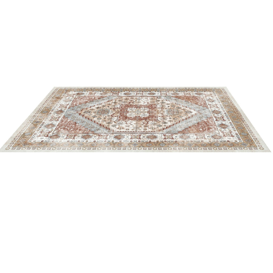 VEVOR Area Rug, 5 x 7 ft Large Washable Rug, Non-Slip and Tear-Resistant Soft Carpet, Pet & Child Friendly Modern Area Rugs, Indoor Mat for Bedroom, Office, Living Room, Kids Room, Entryway, Blue