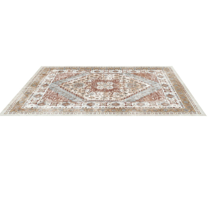 VEVOR Area Rug, 5 x 7 ft Large Washable Rug, Non-Slip and Tear-Resistant Soft Carpet, Pet & Child Friendly Modern Area Rugs, Indoor Mat for Bedroom, Office, Living Room, Kids Room, Entryway, Blue