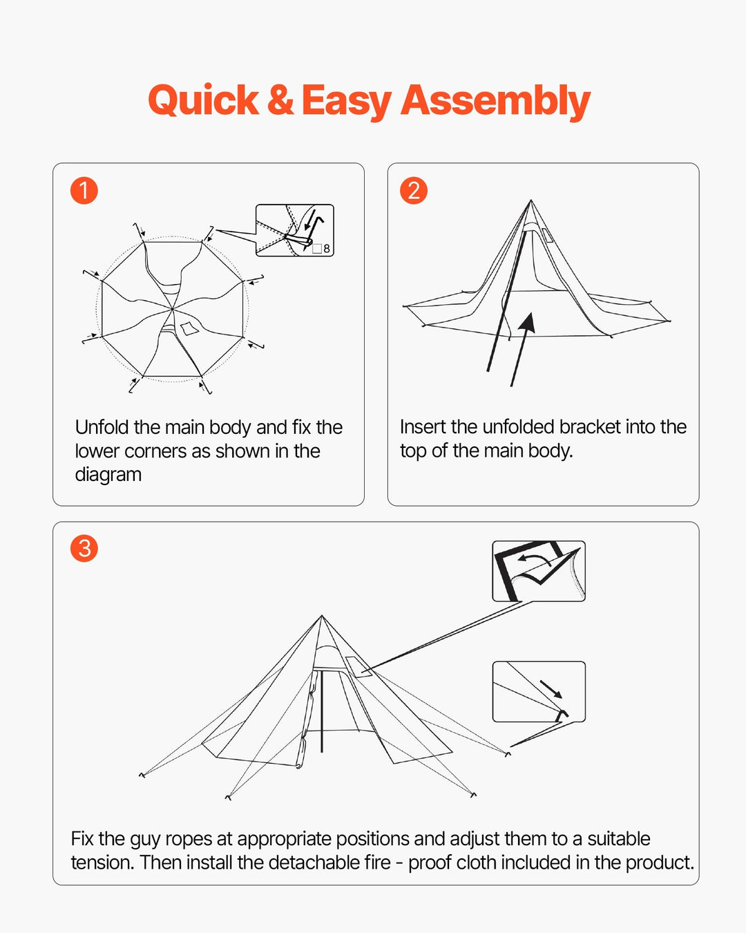 VEVOR Camping Hot Tent, 2 Persons Cabin Tent with Stove Jack & Poles, Waterproof Winter Tents Shelters with Fireproof Ground Mat, Portable 4 Season Tents for Hiking Fishing Hunting Backpacking