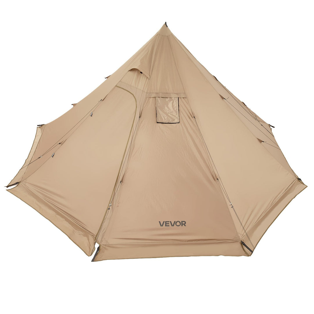 VEVOR Camping Hot Tent, 2 Persons Cabin Tent with Stove Jack & Poles, Waterproof Winter Tents Shelters with Fireproof Ground Mat, Portable 4 Season Tents for Hiking Fishing Hunting Backpacking