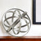 8" Speckled Gray Metal Orb Decorative Tabletop Sculpture
