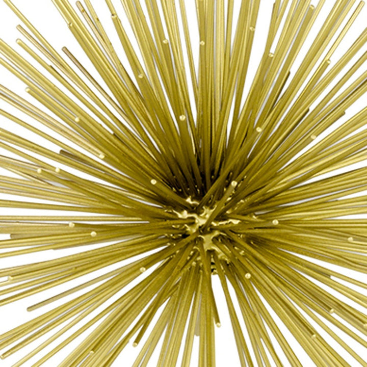 8" Silver Metal Spiky Sphere Tabletop Sculpture