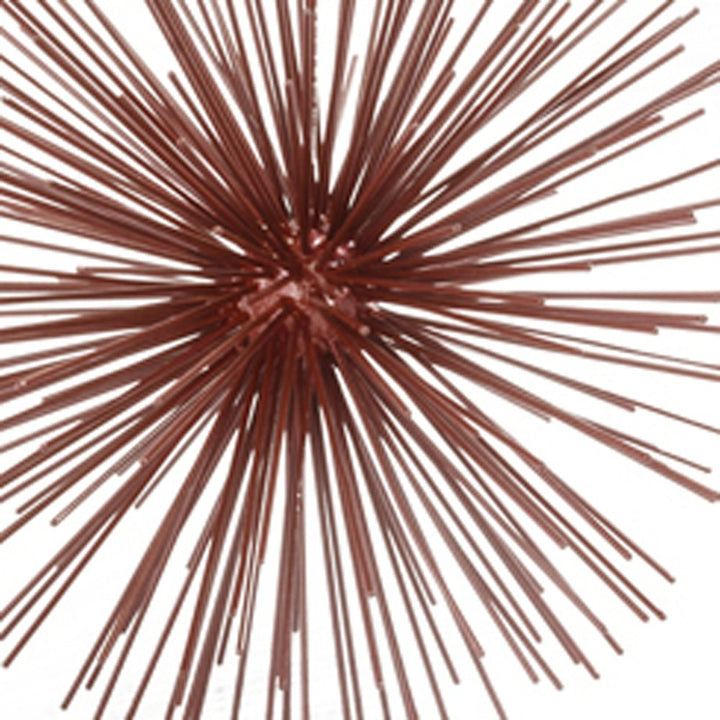 8" Silver Metal Spiky Sphere Tabletop Sculpture