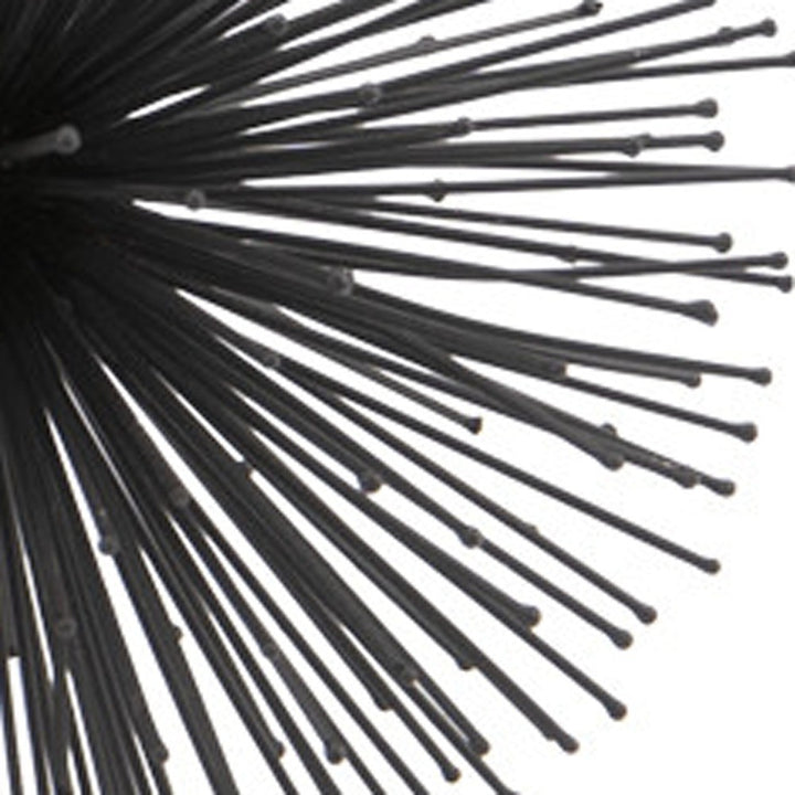 8" Silver Metal Spiky Sphere Tabletop Sculpture