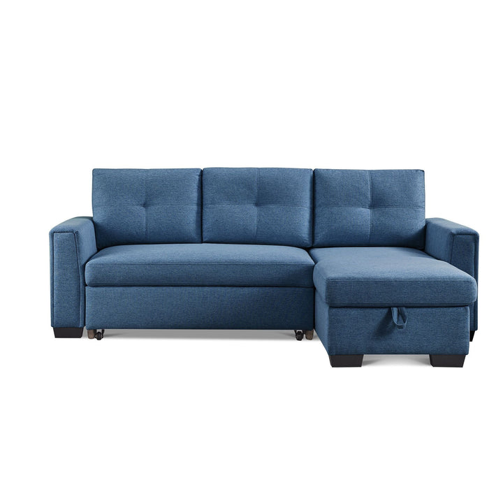 92" Blue Convertible Sleeper Sofa – Space-Saving Luxury for Modern Living