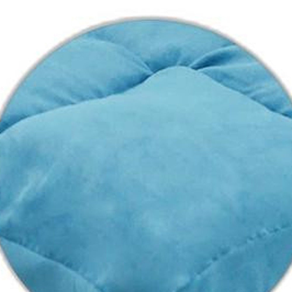 Double Chaise Lounge Sofa Floor Couch and Sofa with Two Pillows, Comfortable Seating for Living Room, Relaxing Furniture, Blue
