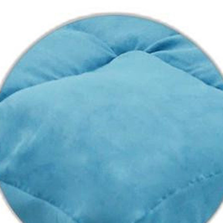 Double Chaise Lounge Sofa Floor Couch and Sofa with Two Pillows, Comfortable Seating for Living Room, Relaxing Furniture, Blue