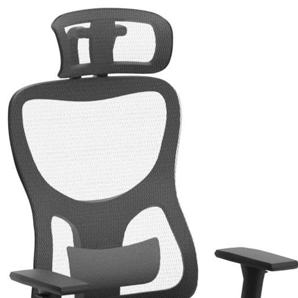 Ergonomic Mesh Office Chair High Back Computer Desk Chair Adjustable Headrest Lumbar Support 3D Armrests Black