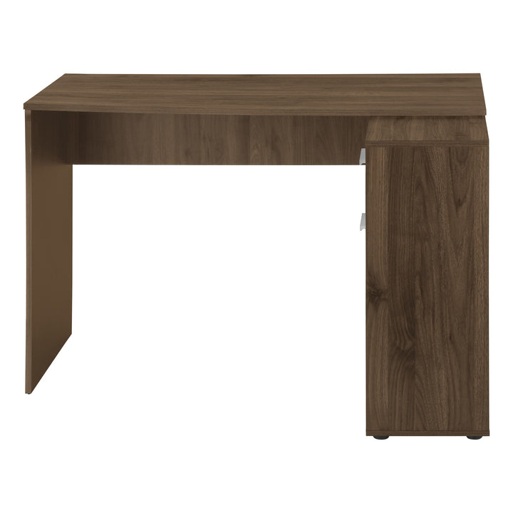 Executive Pro 46" Brown Wood L-Shape Computer Desk – Corner Command Center