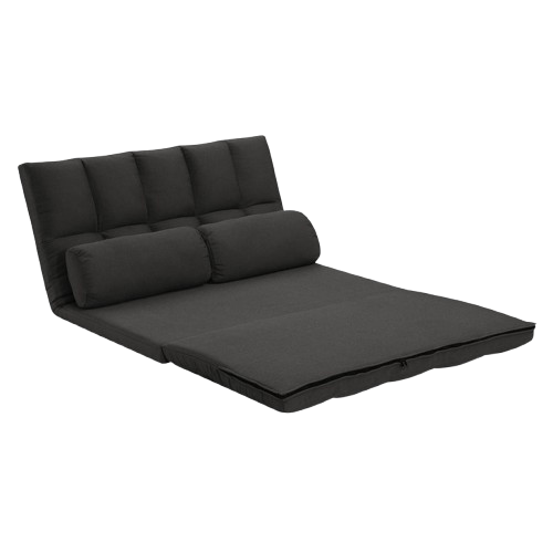 Compact Gray Convertible Sleeper Loveseat with Toss Pillows – The Ultimate Space-Saving Investment
