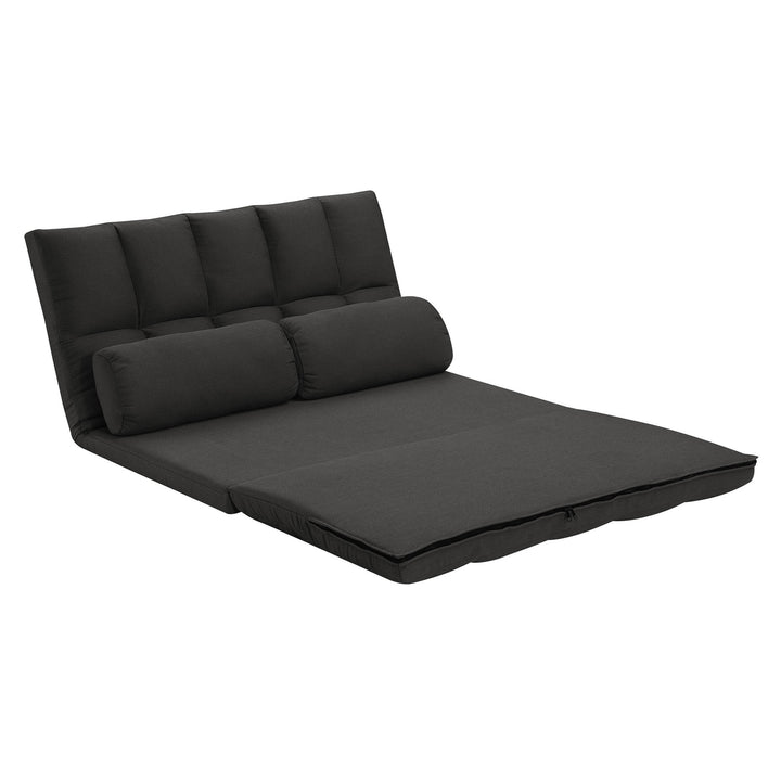 Compact Gray Convertible Sleeper Loveseat with Toss Pillows – The Ultimate Space-Saving Investment