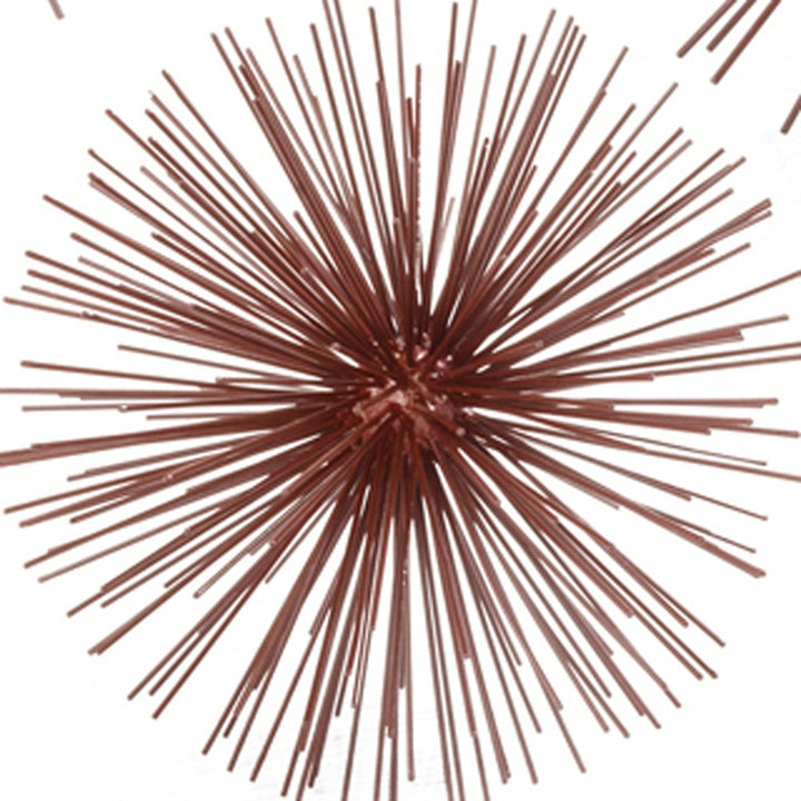 8" Silver Metal Spiky Sphere Tabletop Sculpture