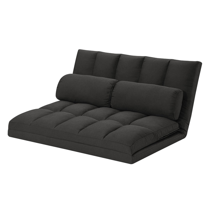 Compact Gray Convertible Sleeper Loveseat with Toss Pillows – The Ultimate Space-Saving Investment