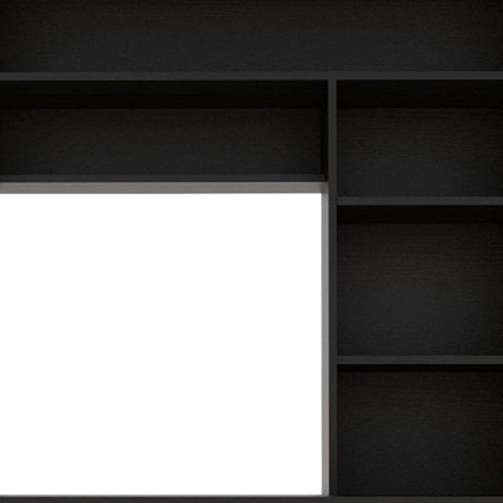 Zeno Executive Pro 43" Black Computer Desk with Hutch – Elevate Your Professional Workspace