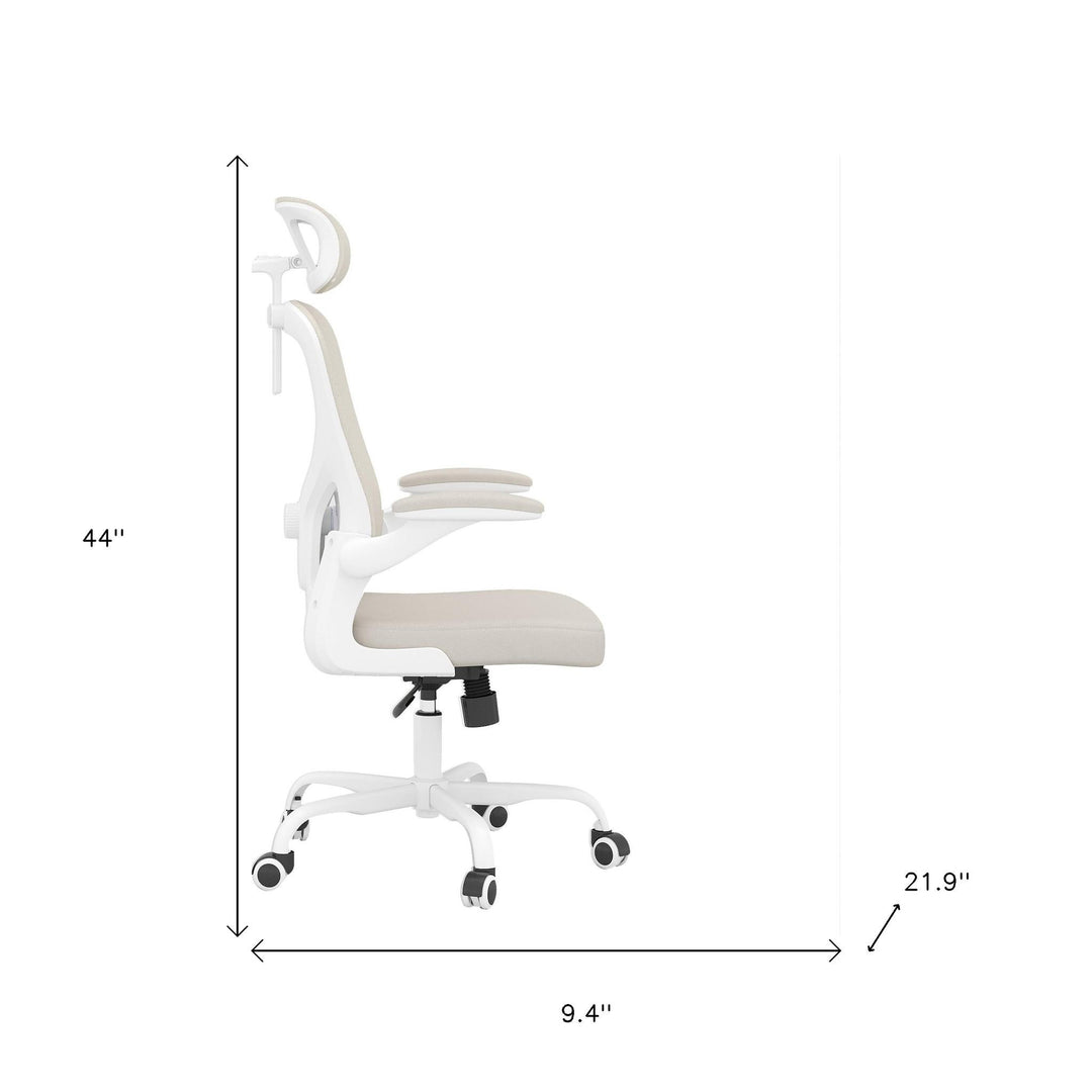 ErgoBliss Pink Mesh Ergonomic Office Chair – Adjustable Lumbar, Flip-Up Arms & Headrest