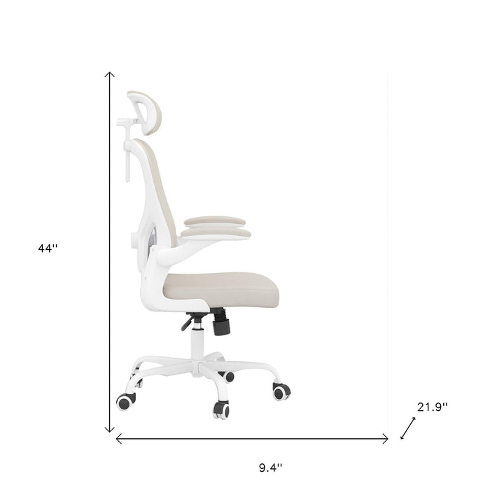 ErgoBliss Pink Mesh Ergonomic Office Chair – Adjustable Lumbar, Flip-Up Arms & Headrest