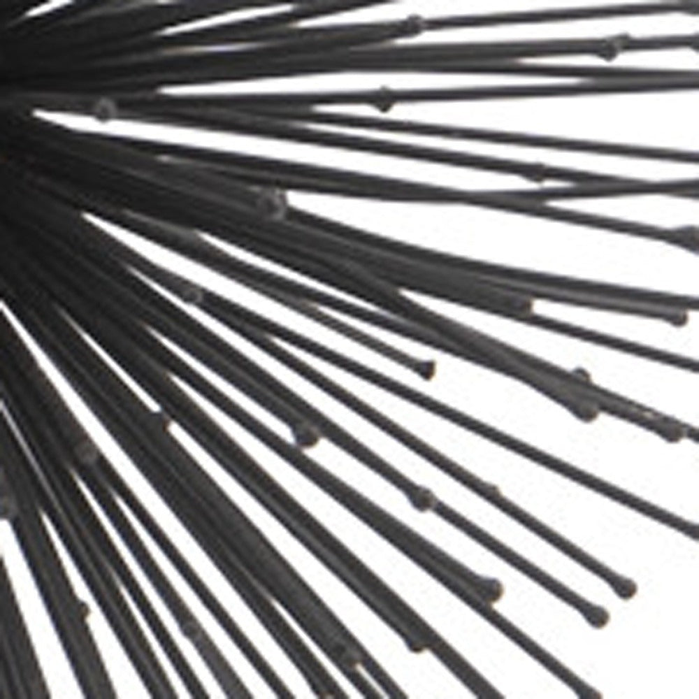 8" Silver Metal Spiky Sphere Tabletop Sculpture