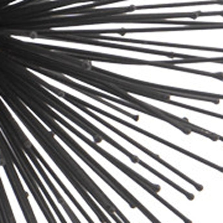 8" Silver Metal Spiky Sphere Tabletop Sculpture