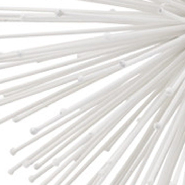 8" Silver Metal Spiky Sphere Tabletop Sculpture