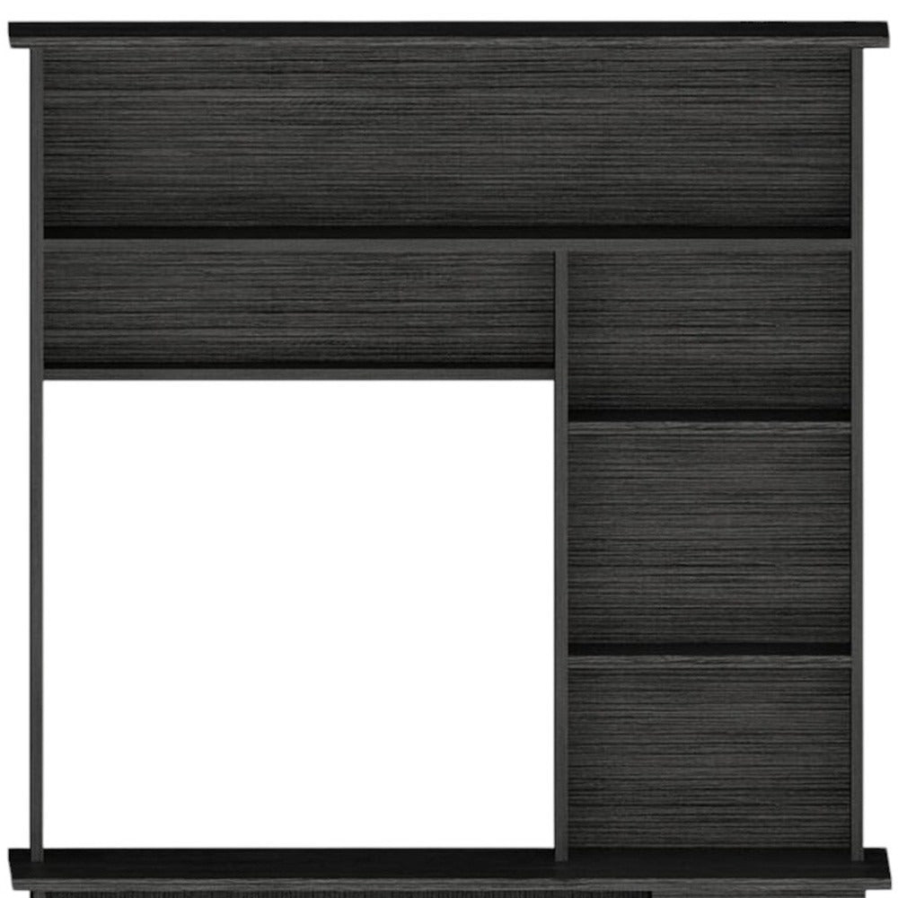 MetroHaven 43" Gray Computer Desk with Hutch