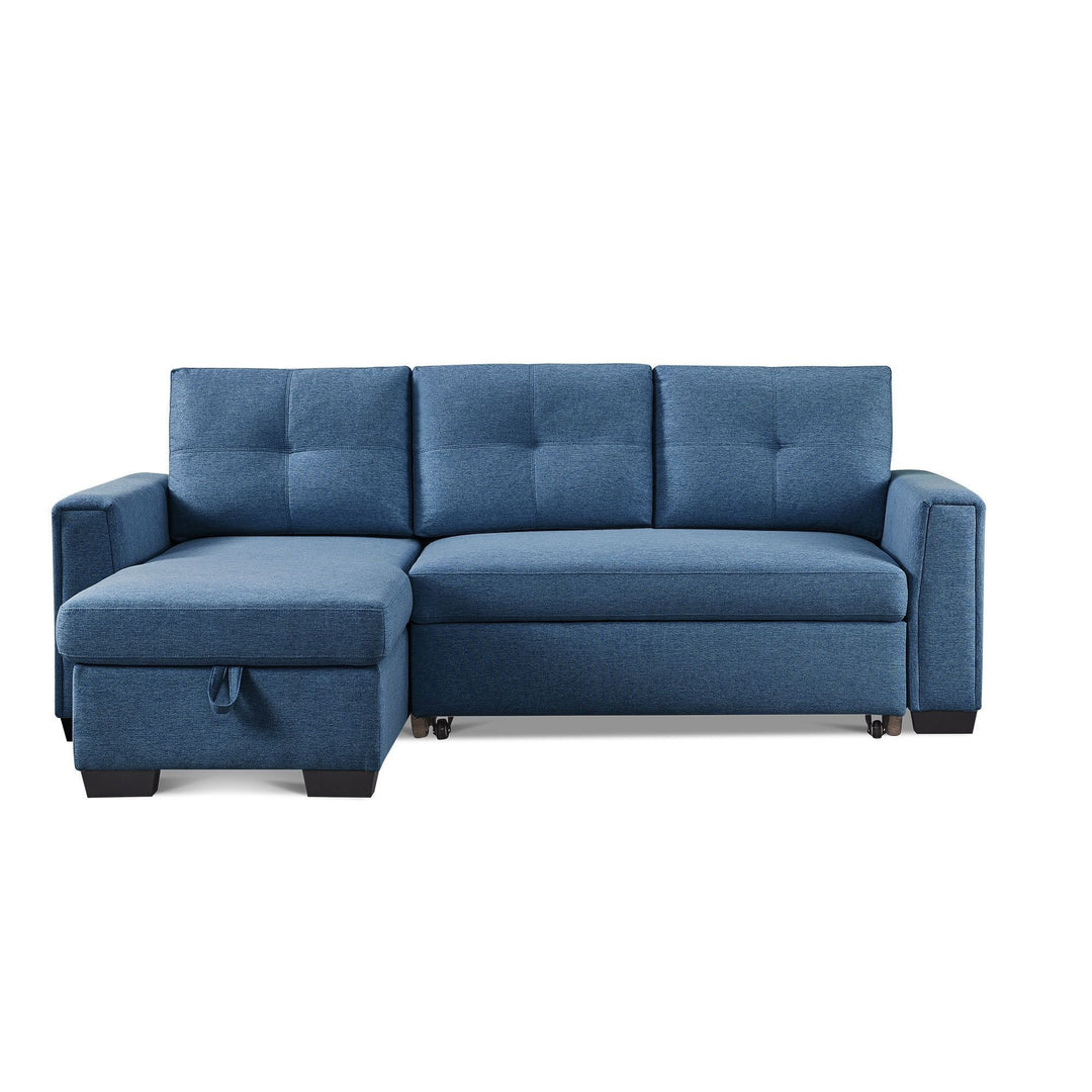92" Blue Convertible Sleeper Sofa – Space-Saving Luxury for Modern Living