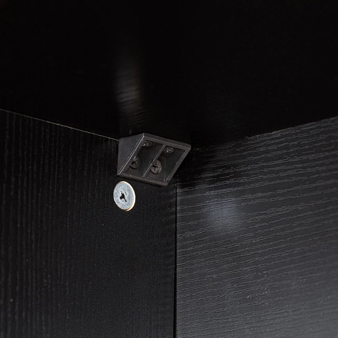 72" Fluted Kitchen Pantry Cabinet with 3 Keyboard Drawers & 6 Door Shelves Adjustable, Freestanding Cupboard Storage Cabinet for for Bathroom Diningroom, Office, Entryway, Black