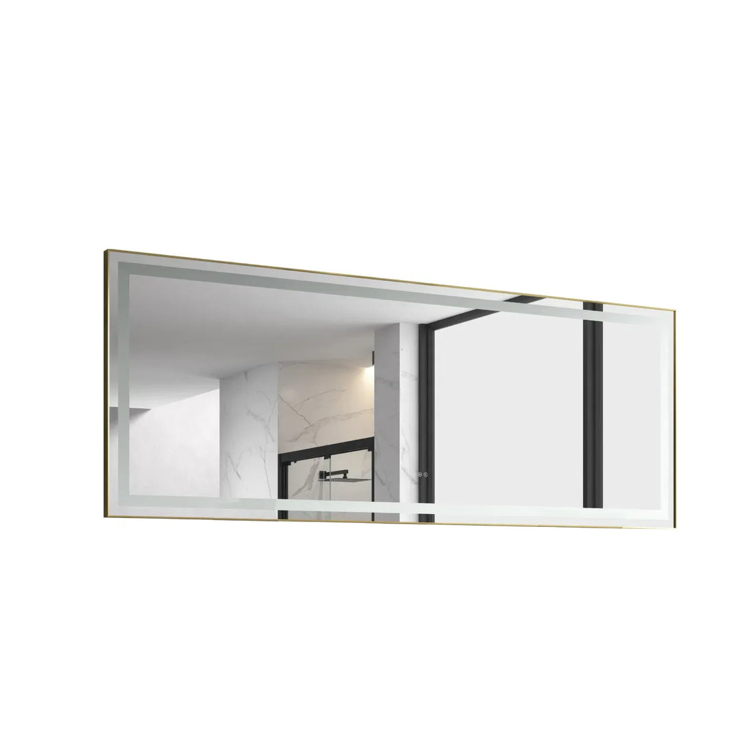 118″ × 36″ LED Vanity Mirror with Aluminum Frame, Anti-Fog & Stepless Dimming | Trufairs