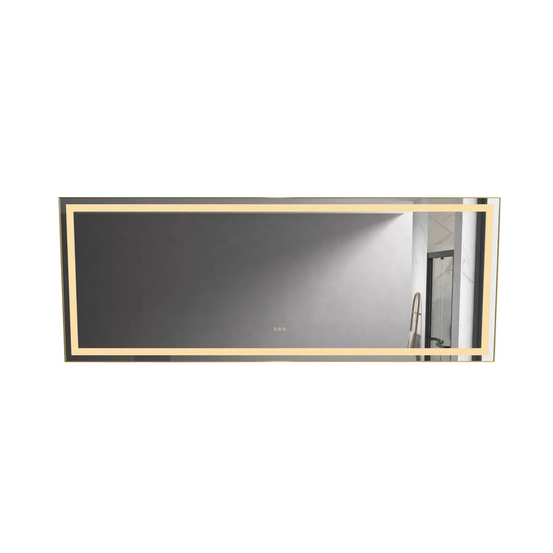 118″ × 36″ LED Vanity Mirror with Aluminum Frame, Anti-Fog & Stepless Dimming | Trufairs