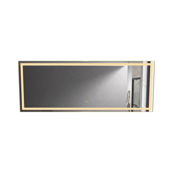 118″ × 36″ LED Vanity Mirror with Aluminum Frame, Anti-Fog & Stepless Dimming | Trufairs