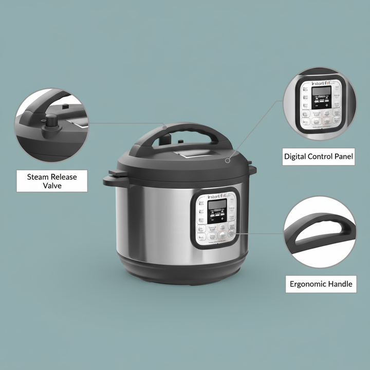 Duo 7-in-1 Mini Electric Pressure Cooker, Slow Rice Cooker, Steamer, Sauté, Yogurt Maker, Warmer & Sterilizer