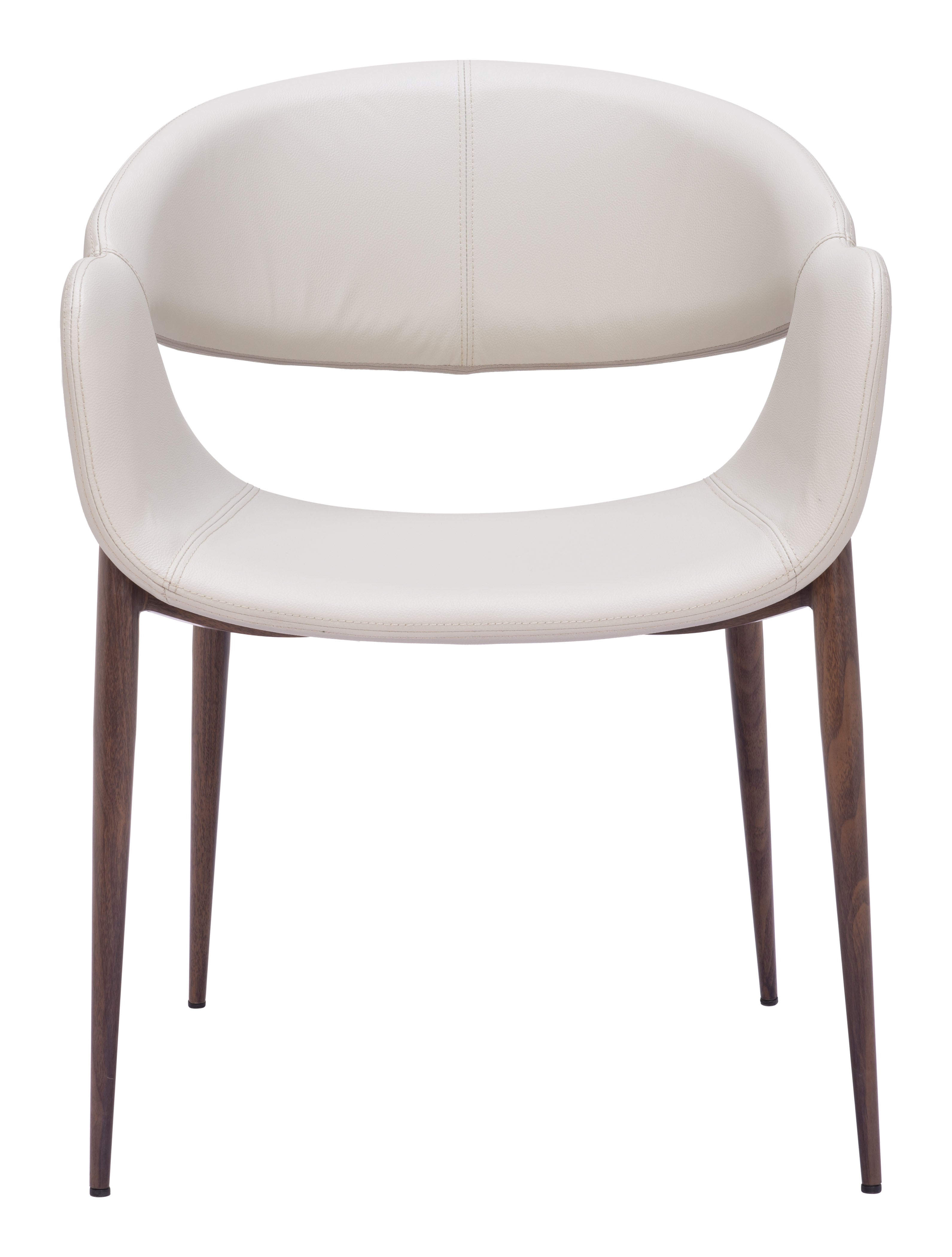 Limay Dining Chair Beige & Walnut