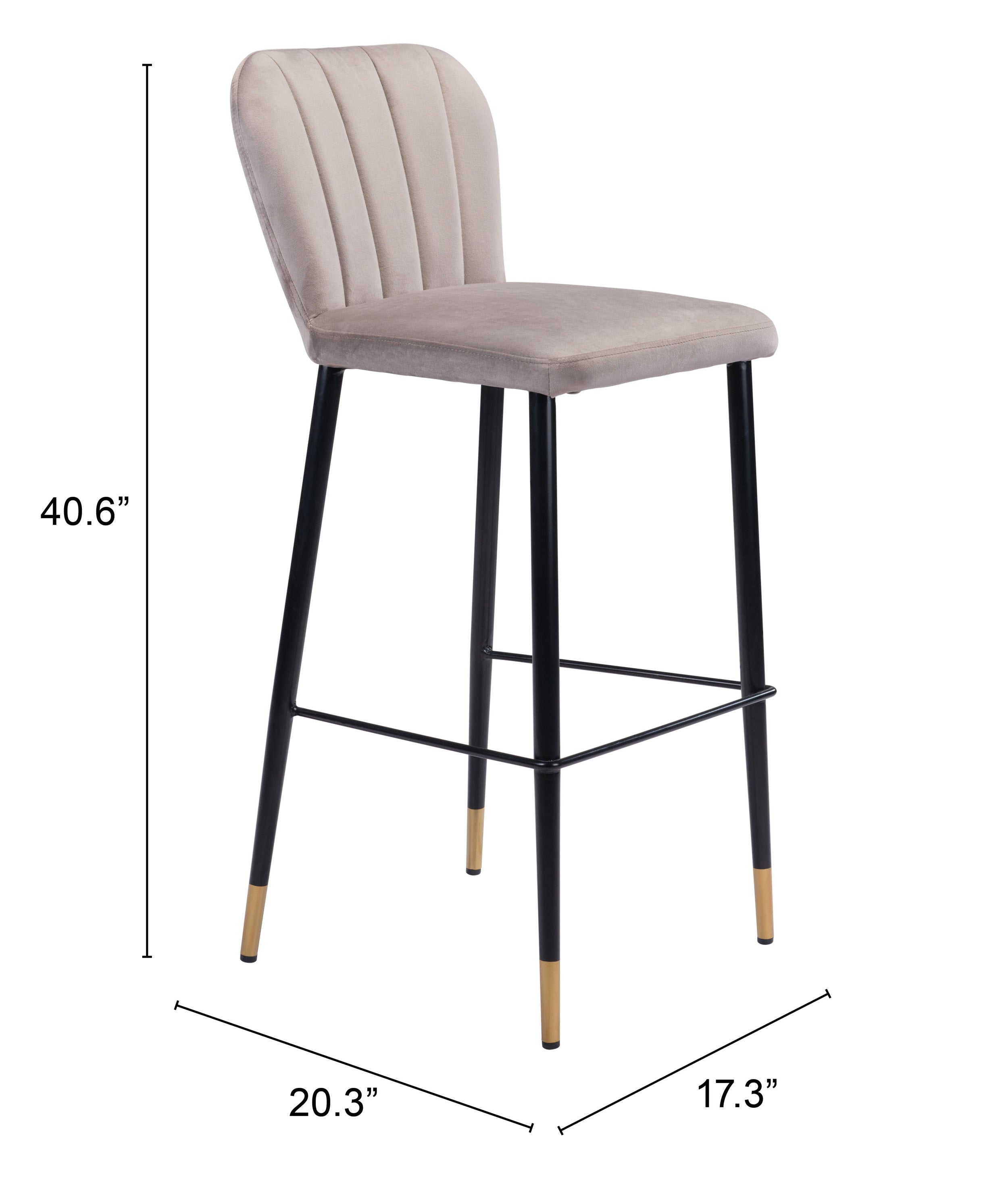 Manchester Barstool (Set of 2) Gray